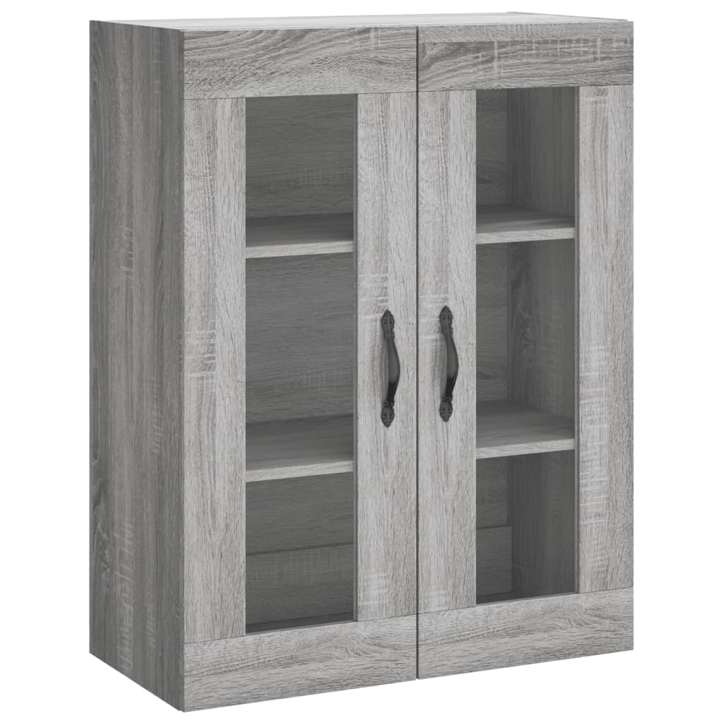 vidaXL Armario de pared madera ingeniería gris Sonoma 69,5x34x90 cm