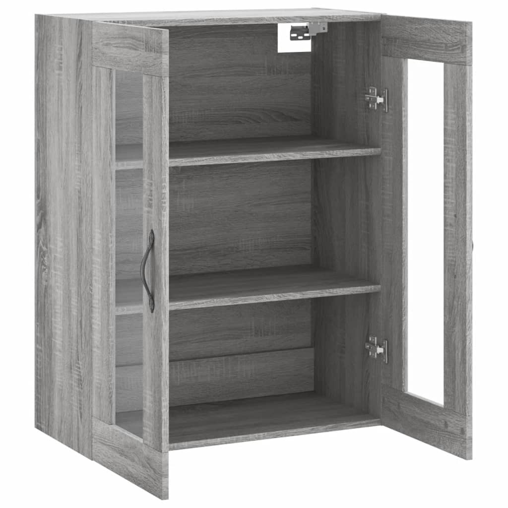 vidaXL Armario de pared madera ingeniería gris Sonoma 69,5x34x90 cm