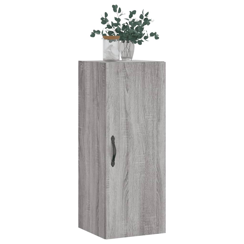 vidaXL Armario de pared madera de ingeniería gris Sonoma 34,5x34x90 cm