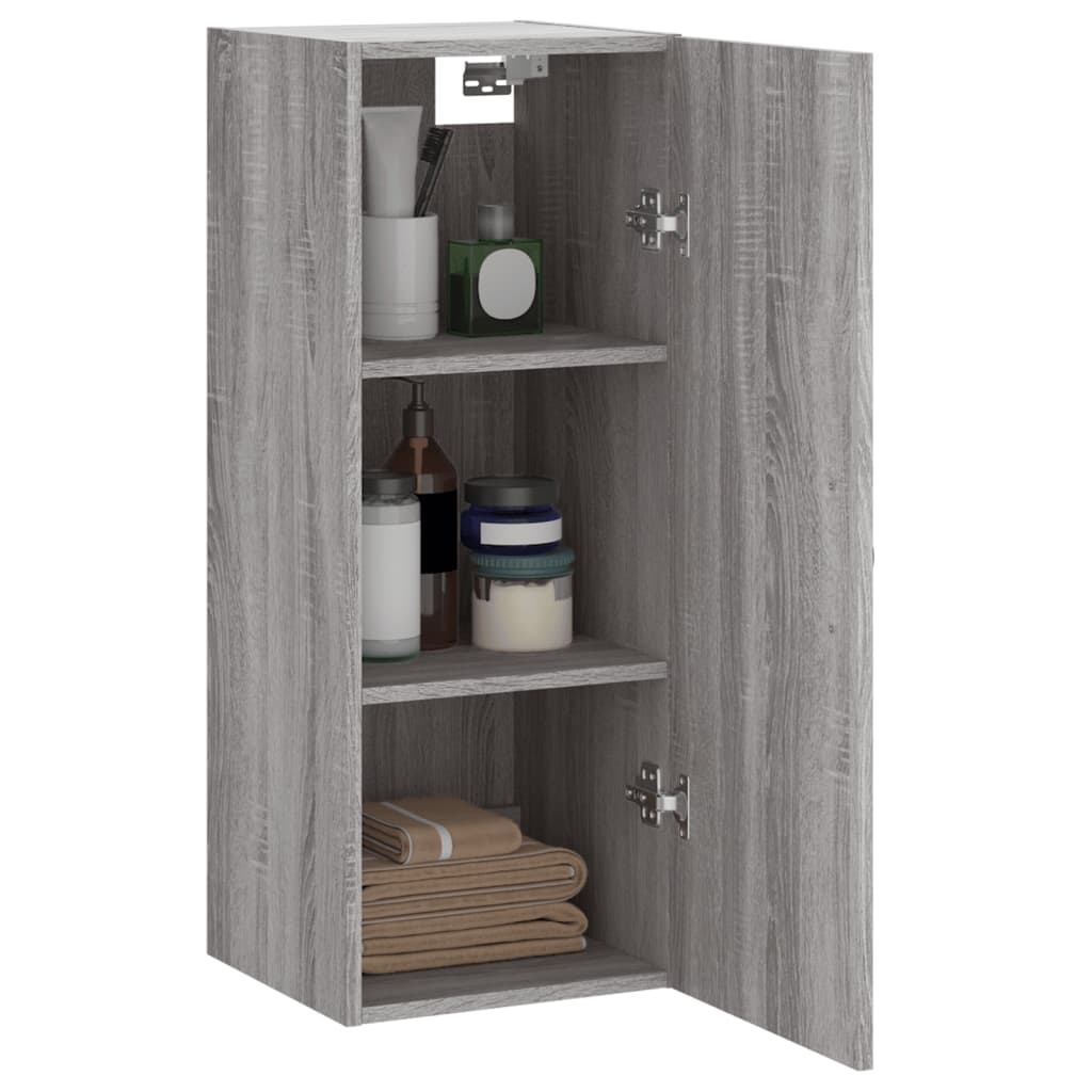 vidaXL Armario de pared madera de ingeniería gris Sonoma 34,5x34x90 cm