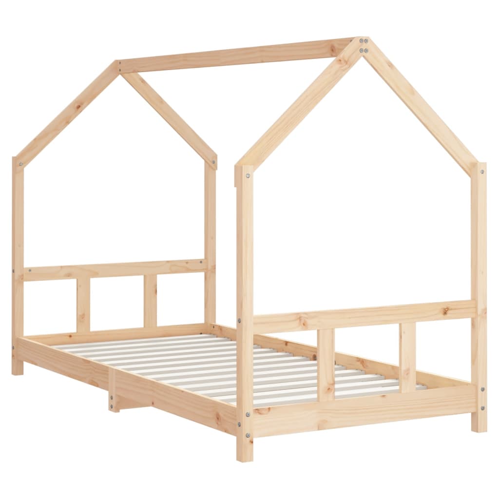 vidaXL Estructura de cama para niños madera maciza de pino 90x200 cm