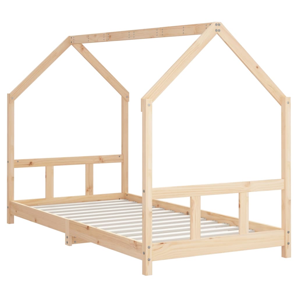 vidaXL Estructura de cama para niños madera maciza de pino 90x200 cm