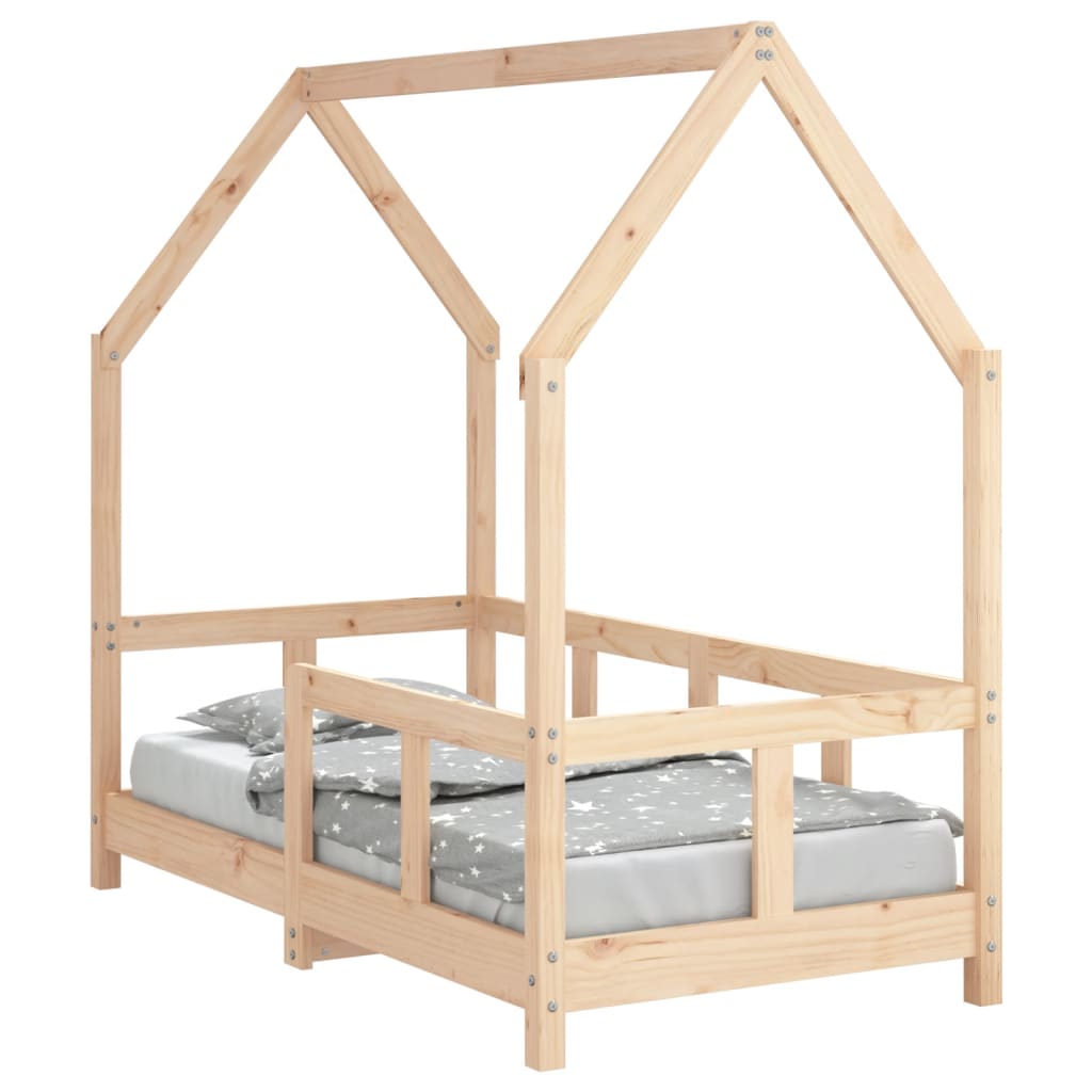 vidaXL Estructura de cama para niños madera maciza de pino 70x140 cm