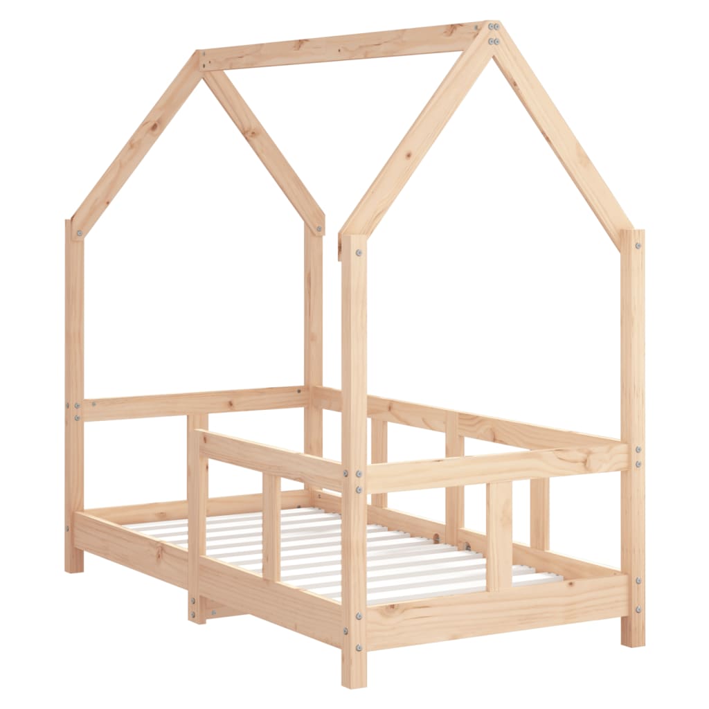 vidaXL Estructura de cama para niños madera maciza de pino 70x140 cm