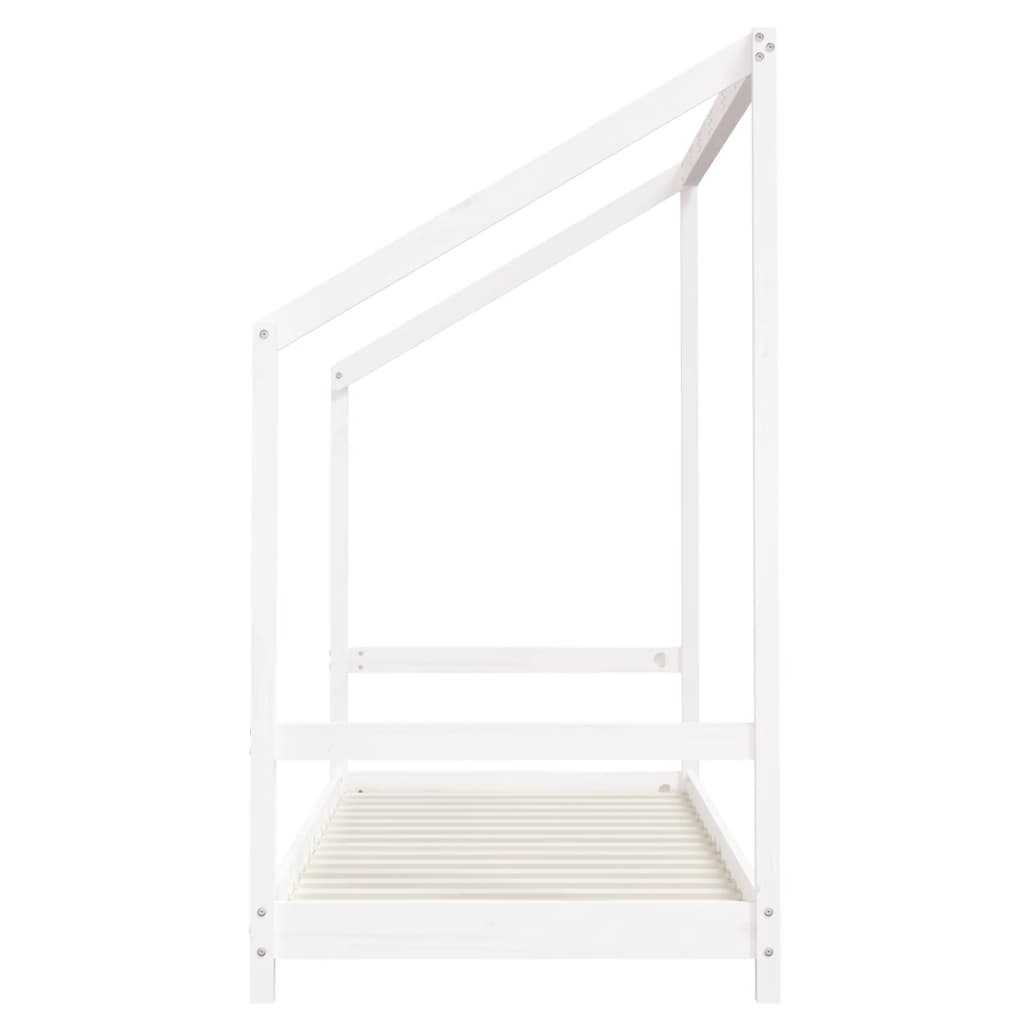 vidaXL Estructura de cama para niños madera pino blanco 2x(80x200) cm