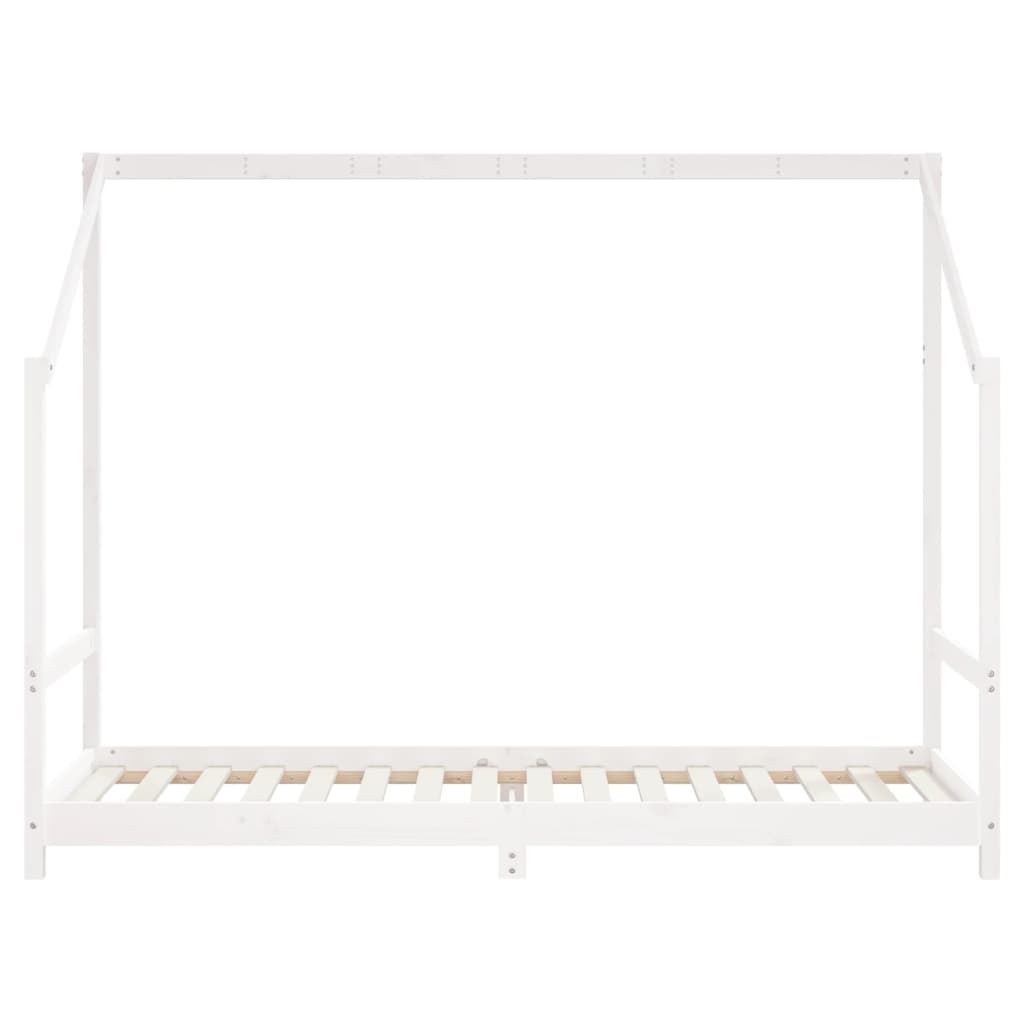 vidaXL Estructura de cama para niños madera pino blanco 2x(80x200) cm