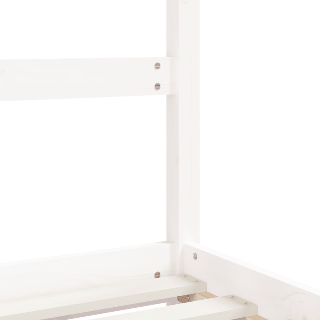 vidaXL Estructura de cama para niños madera pino blanco 2x(80x200) cm