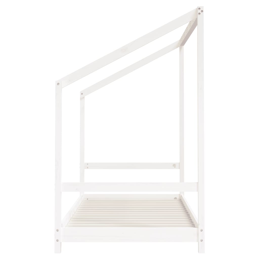 vidaXL Estructura de cama para niños madera pino blanco 2x(90x200) cm