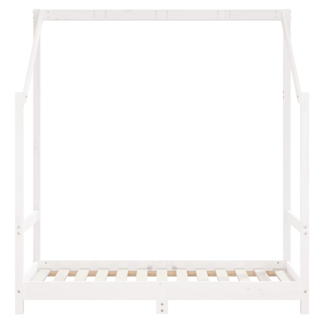 vidaXL Estructura de cama para niños madera de pino blanco 2x(70x140)