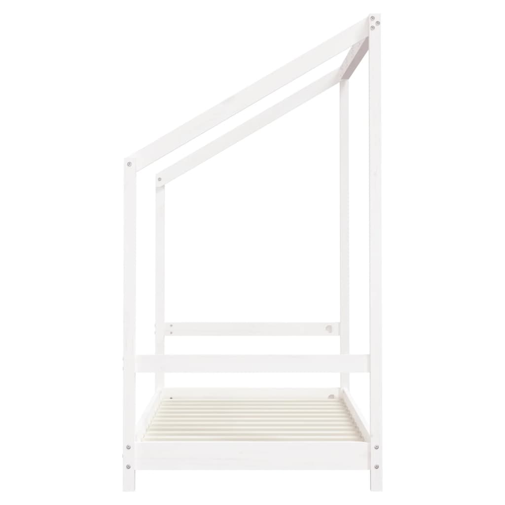 vidaXL Estructura de cama de niños madera de pino blanco 2x(80x160) cm