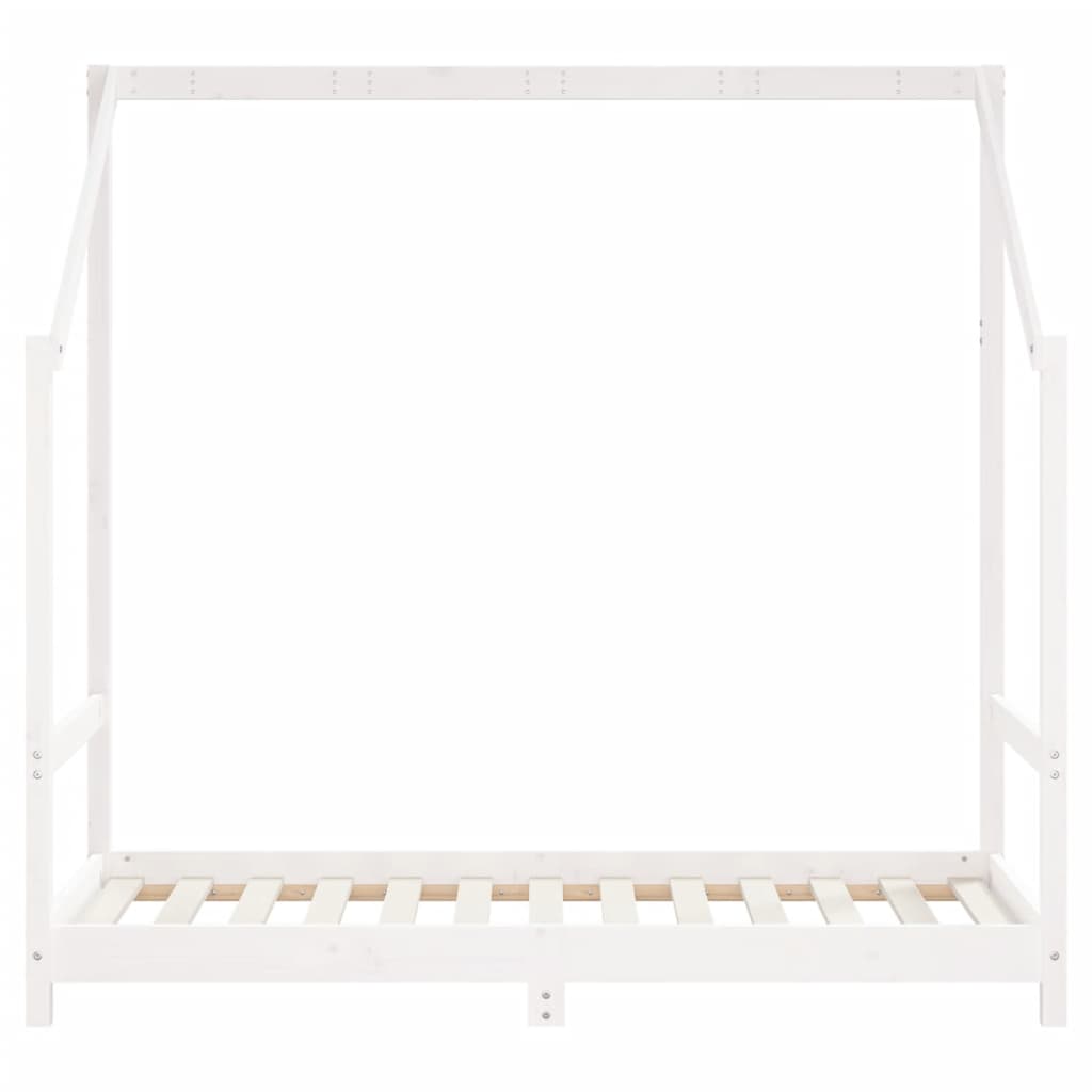 vidaXL Estructura de cama de niños madera de pino blanco 2x(80x160) cm