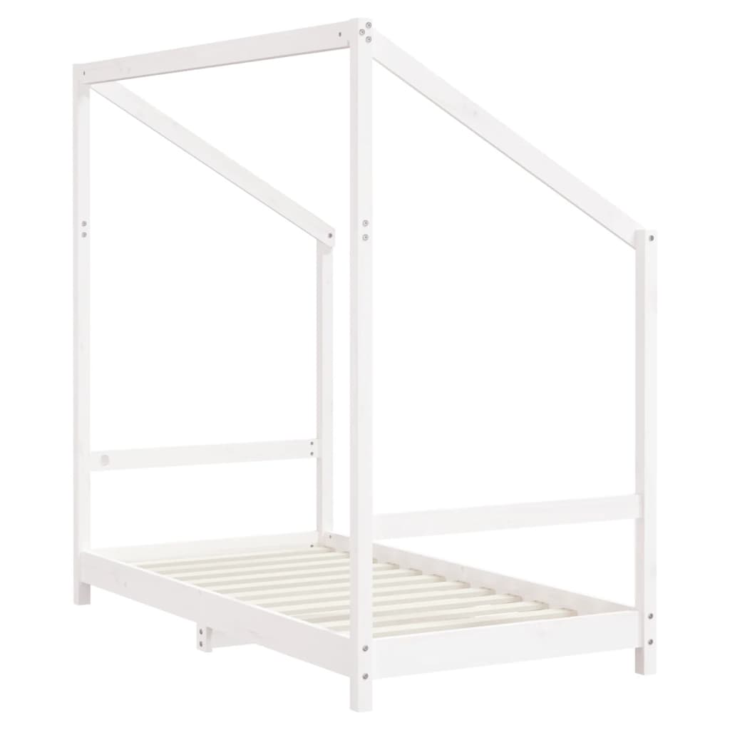 vidaXL Estructura de cama de niños madera de pino blanco 2x(80x160) cm