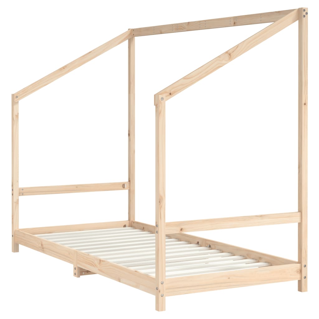 vidaXL Estructura de cama de niños madera maciza de pino 2x(90x160) cm