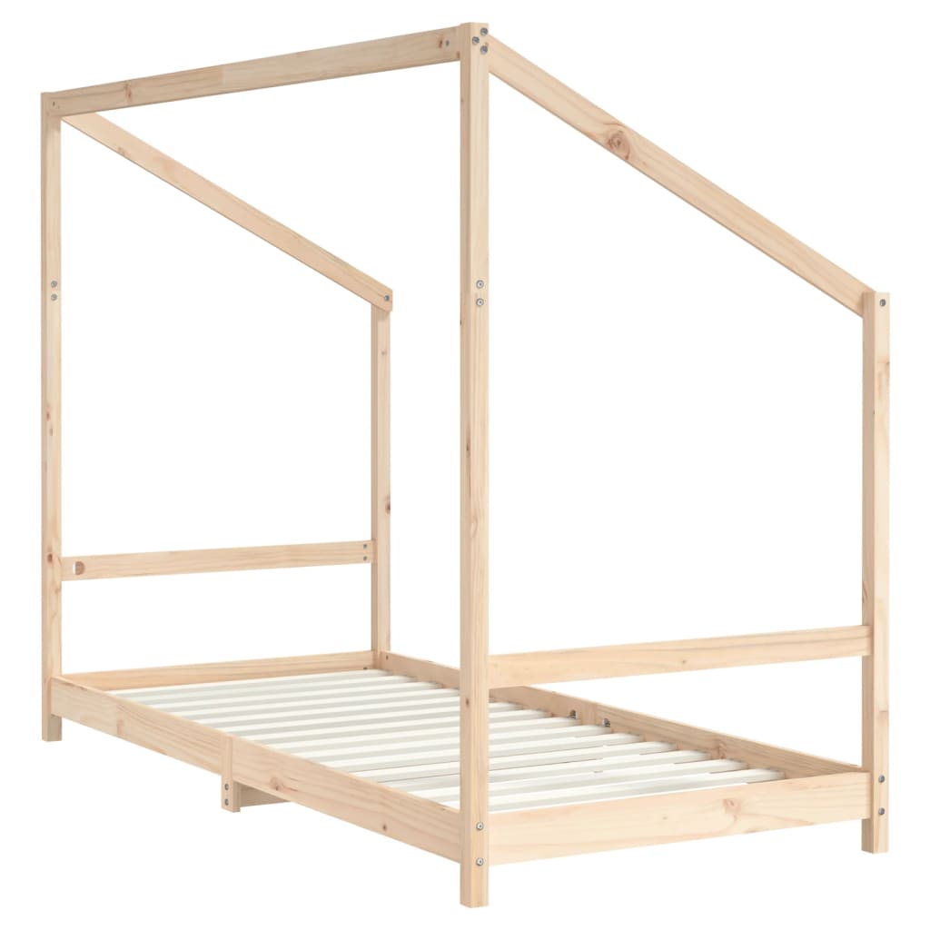 vidaXL Estructura de cama de niños madera maciza de pino 2x(90x160) cm