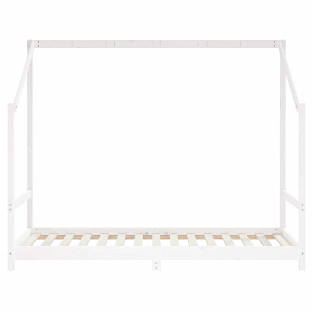 vidaXL Estructura de cama para niños madera pino blanco 2x(90x190) cm