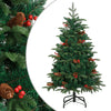 vidaXL Árbol de Navidad artificial con piñas y bayas 120 cm