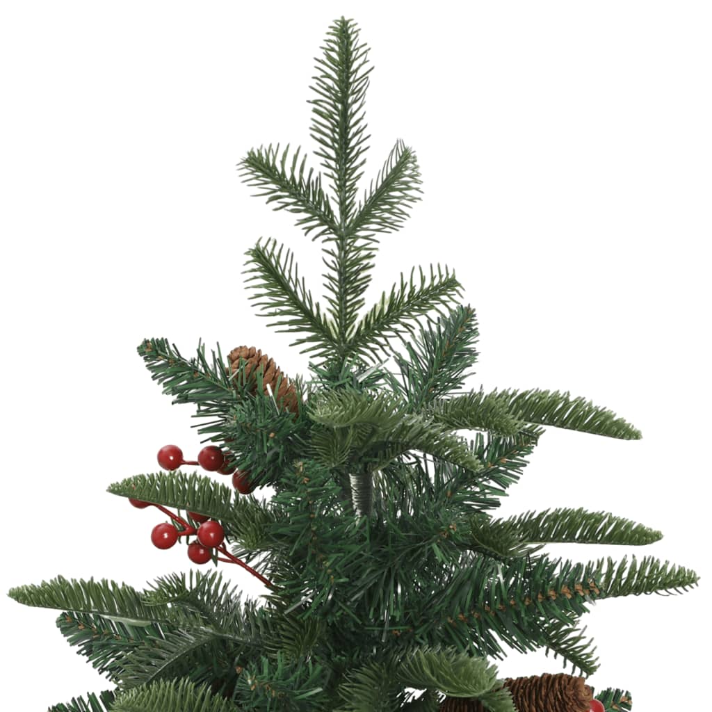 vidaXL Árbol de Navidad artificial con piñas y bayas 120 cm