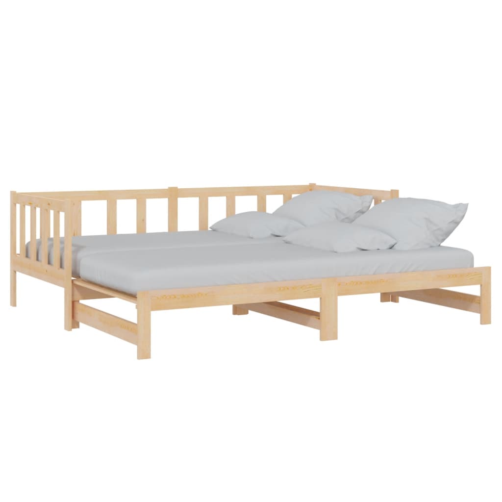 vidaXL Sofá cama nido madera maciza de pino 90x200 cm