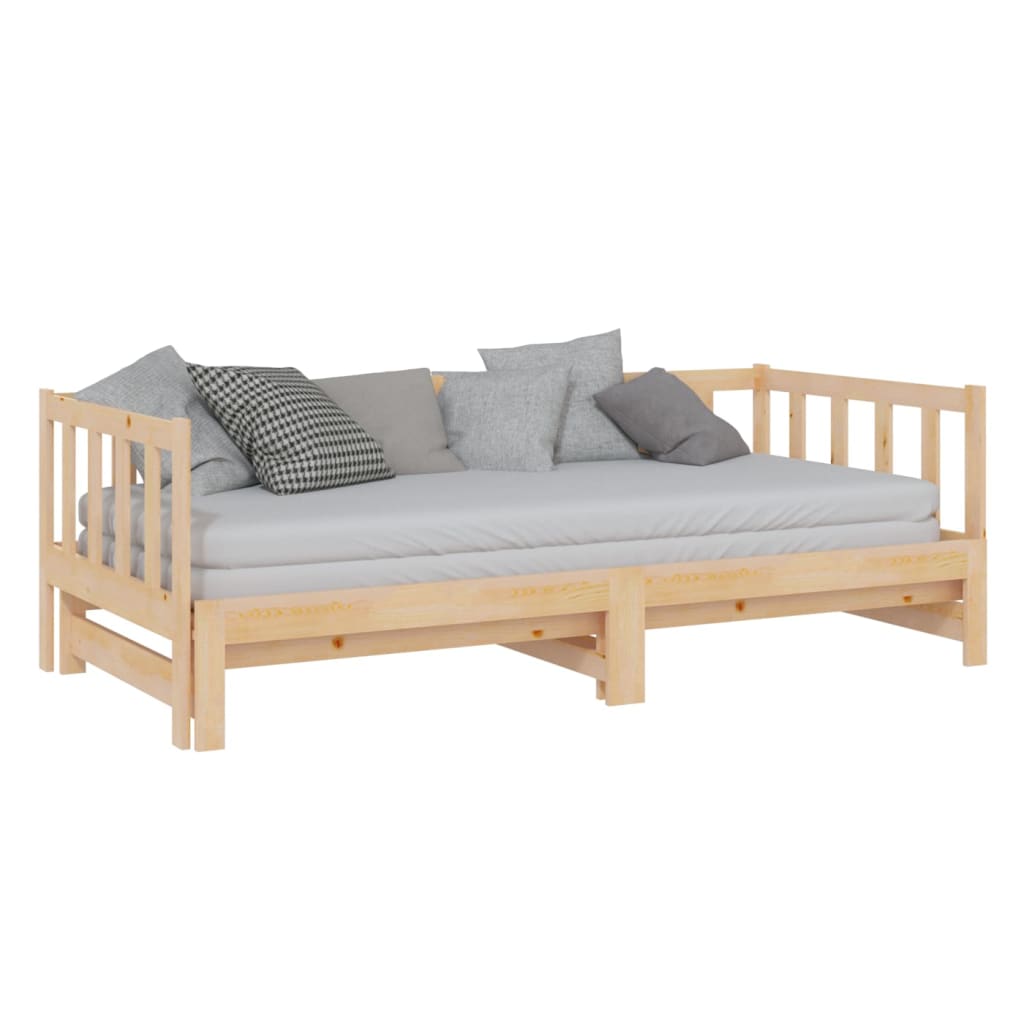 vidaXL Sofá cama nido madera maciza de pino 90x200 cm