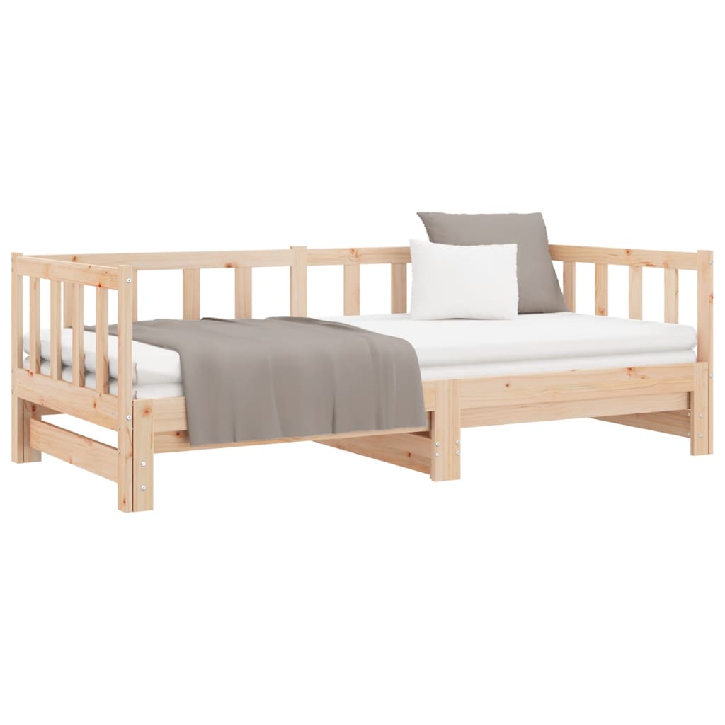 vidaXL Sofá cama nido madera maciza de pino 90x200 cm