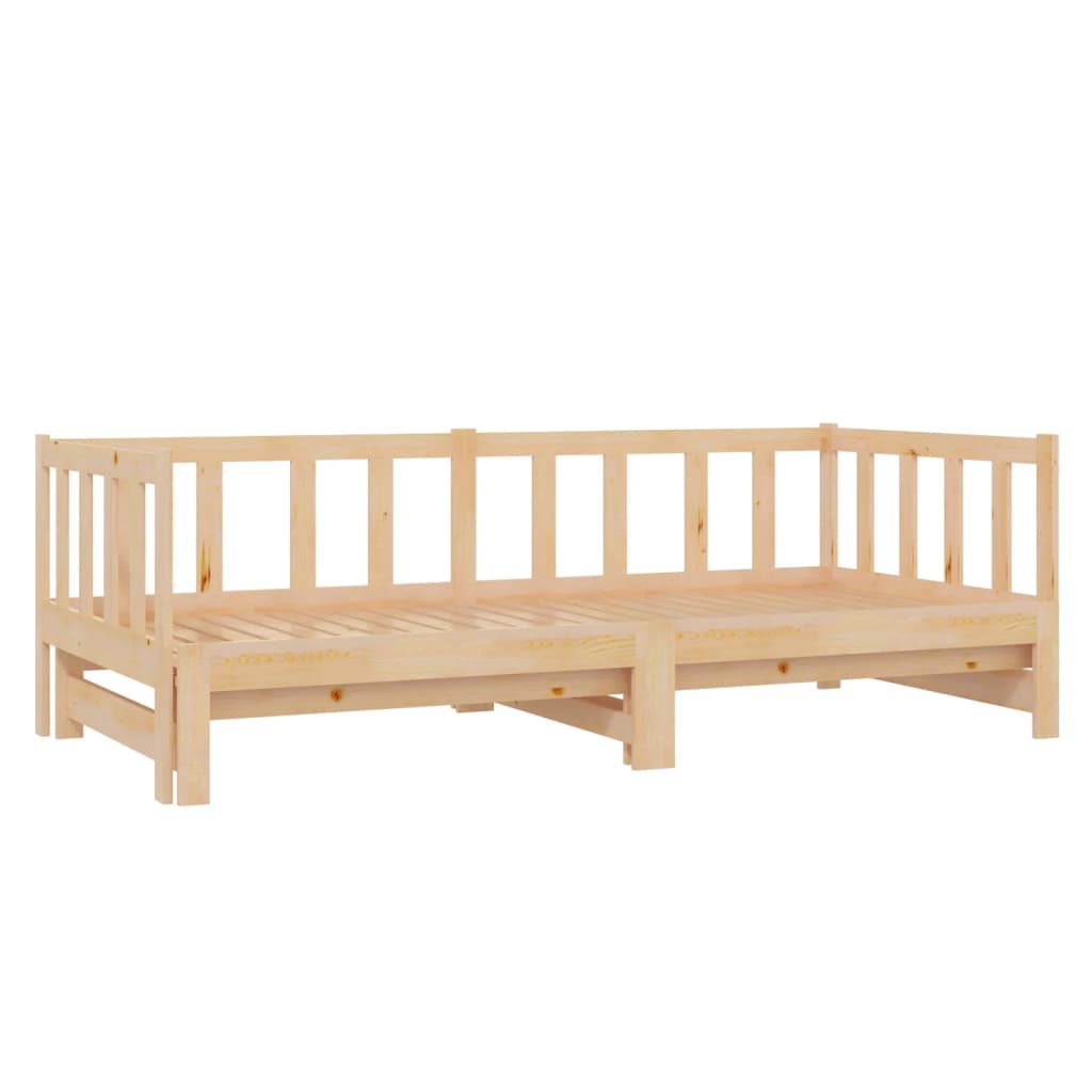 vidaXL Sofá cama nido madera maciza de pino 90x200 cm