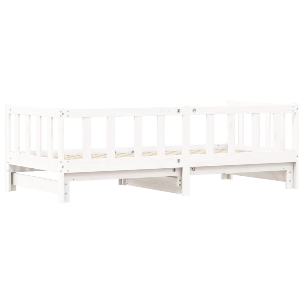 vidaXL Sofá cama nido madera maciza de pino blanco 80x200 cm