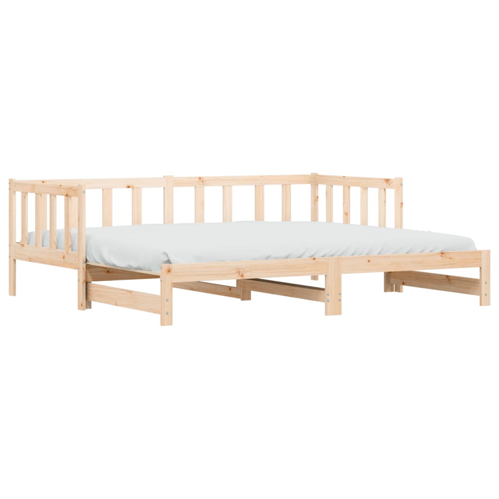 vidaXL Sofá cama nido sin colchón madera maciza 90x190 cm