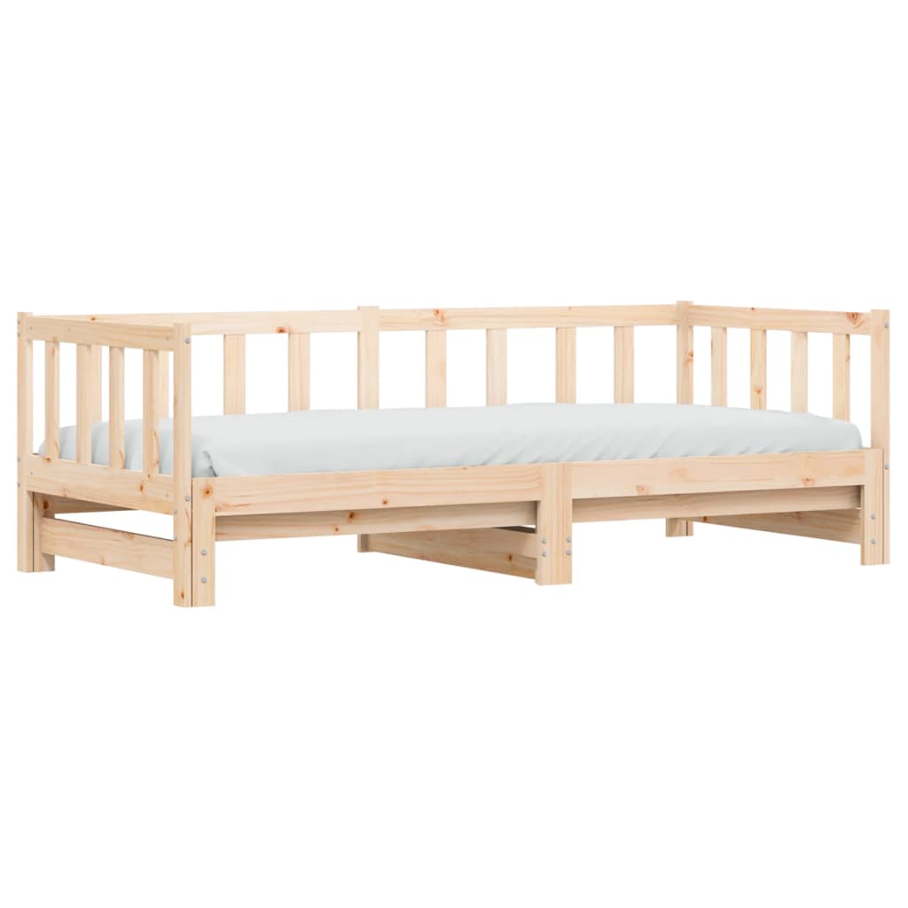 vidaXL Sofá cama nido sin colchón madera maciza 90x190 cm