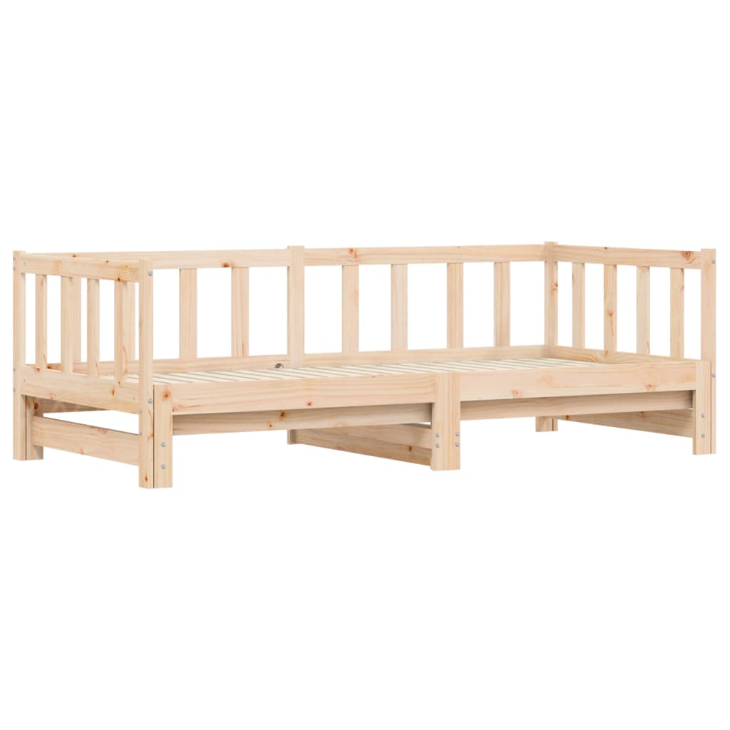 vidaXL Sofá cama nido sin colchón madera maciza 90x190 cm