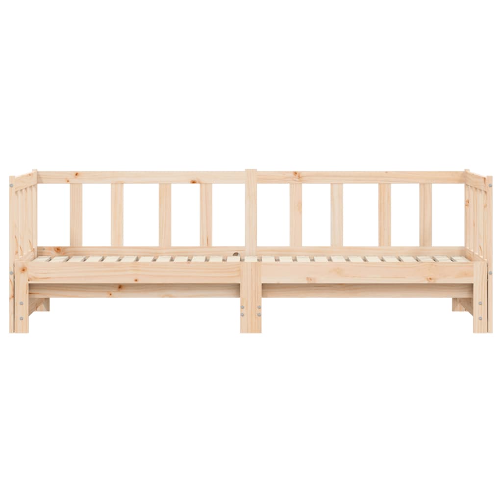 vidaXL Sofá cama nido sin colchón madera maciza 90x190 cm