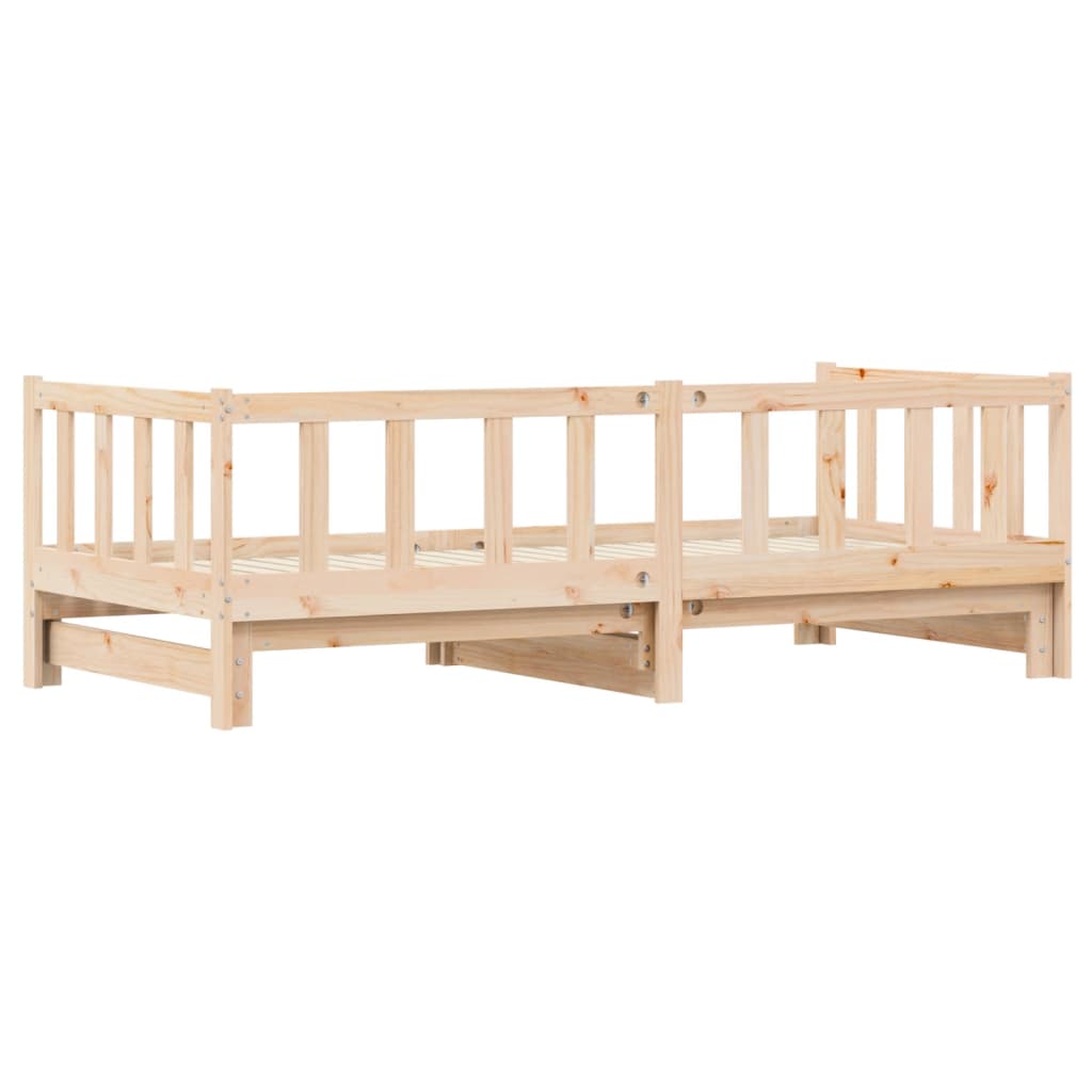 vidaXL Sofá cama nido sin colchón madera maciza 90x190 cm