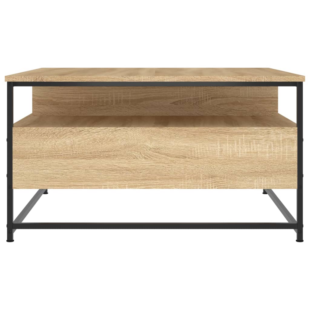 vidaXL Mesa de centro madera de ingeniería roble Sonoma 80x80x45 cm