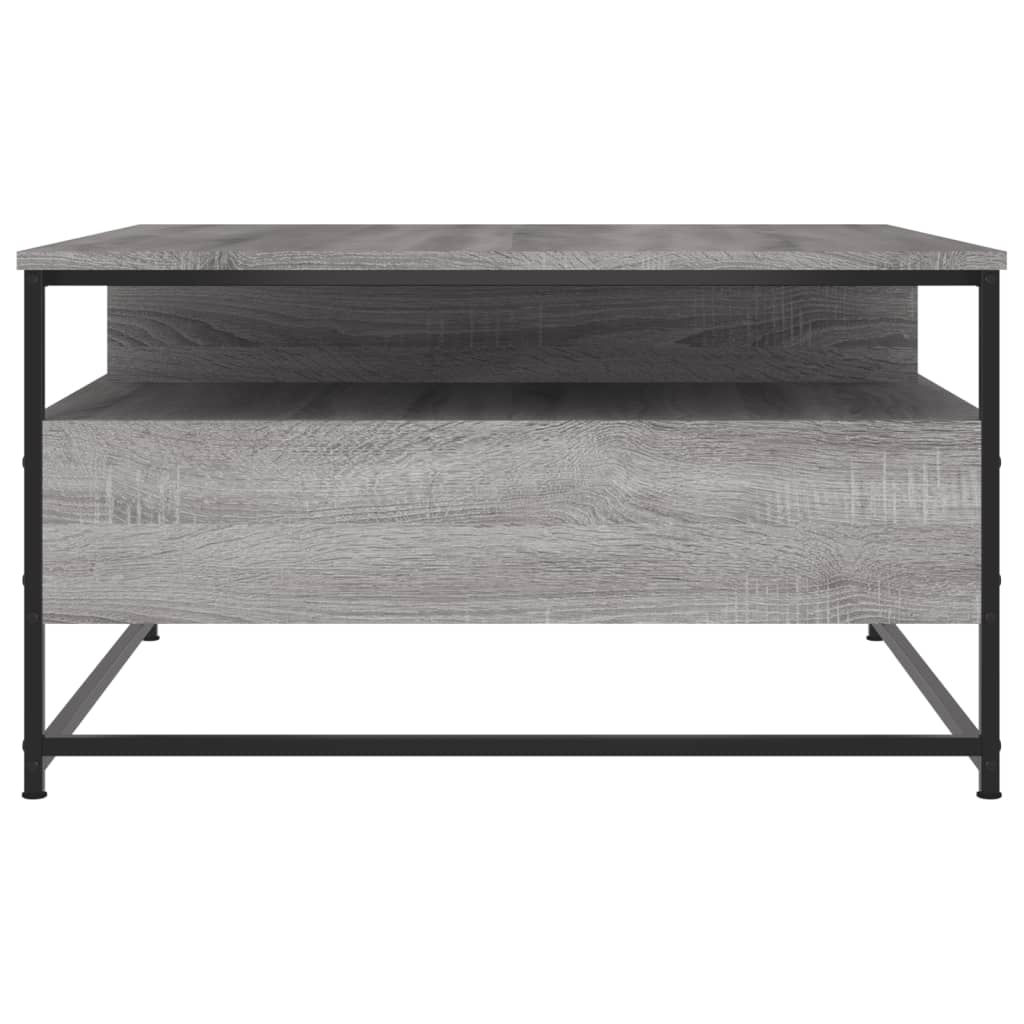 vidaXL Mesa de centro madera de ingeniería gris Sonoma 80x80x45 cm