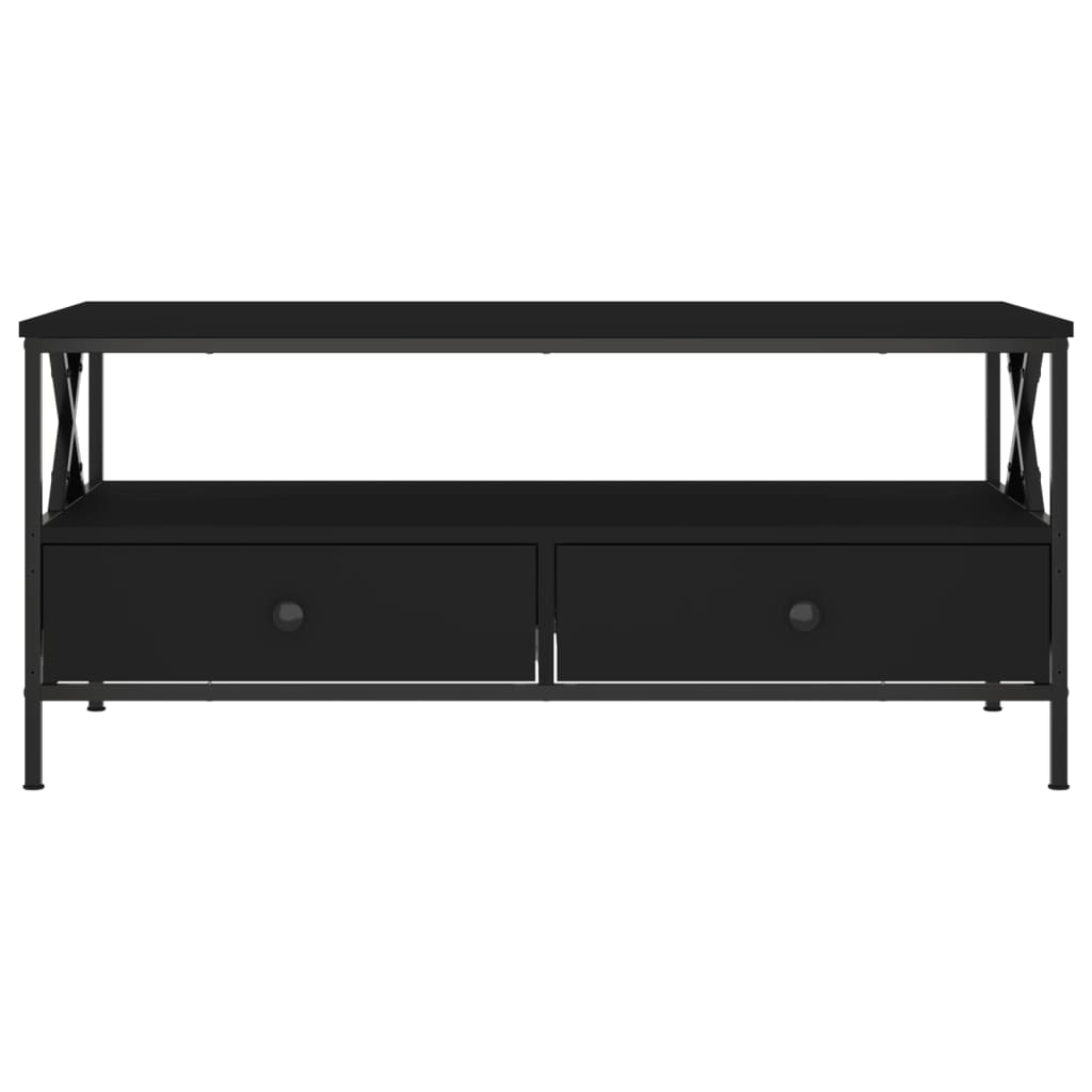 vidaXL Mesa de centro madera de ingeniería negro 100x51x45 cm