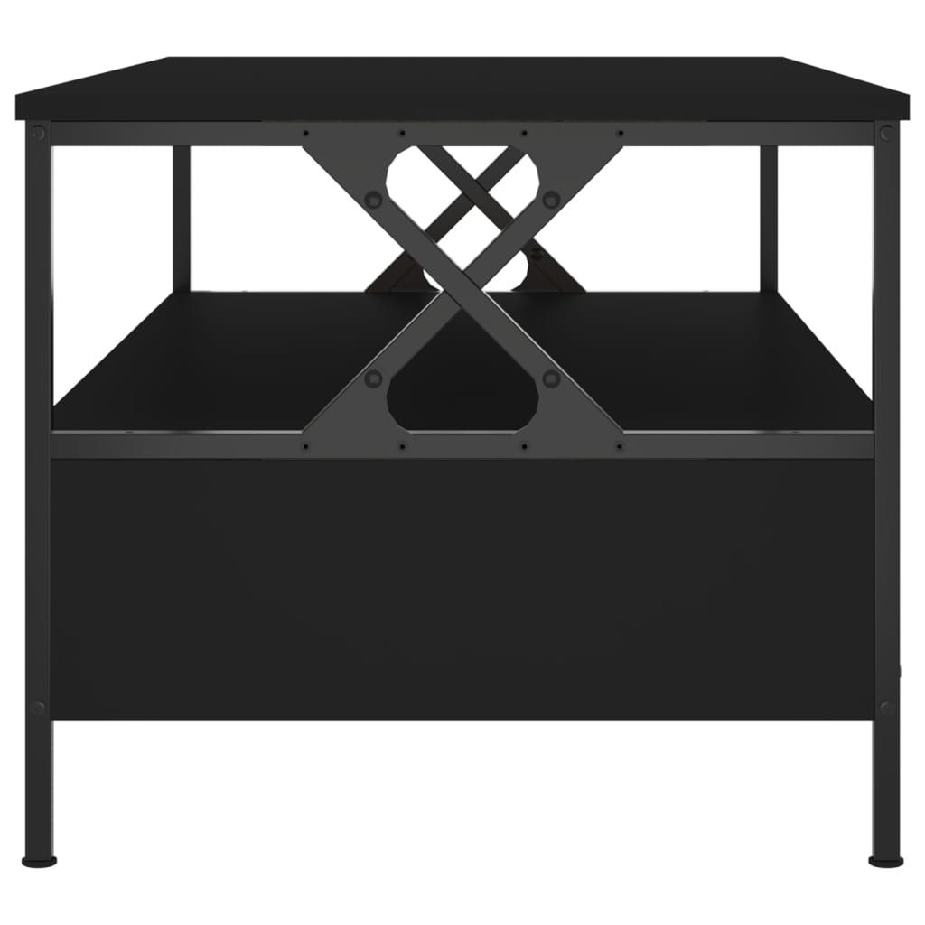 vidaXL Mesa de centro madera de ingeniería negro 100x51x45 cm