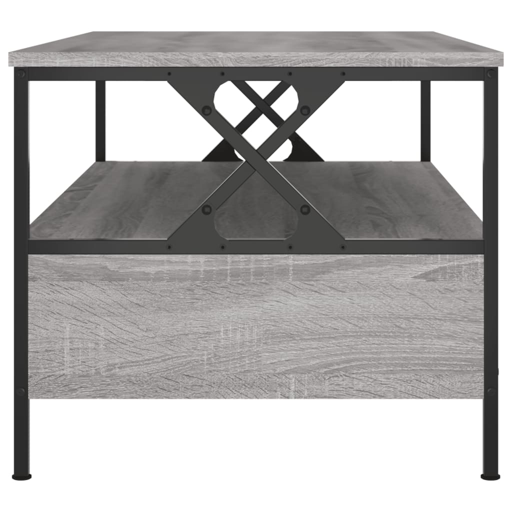 vidaXL Mesa de centro madera de ingeniería gris Sonoma 100x51x45 cm