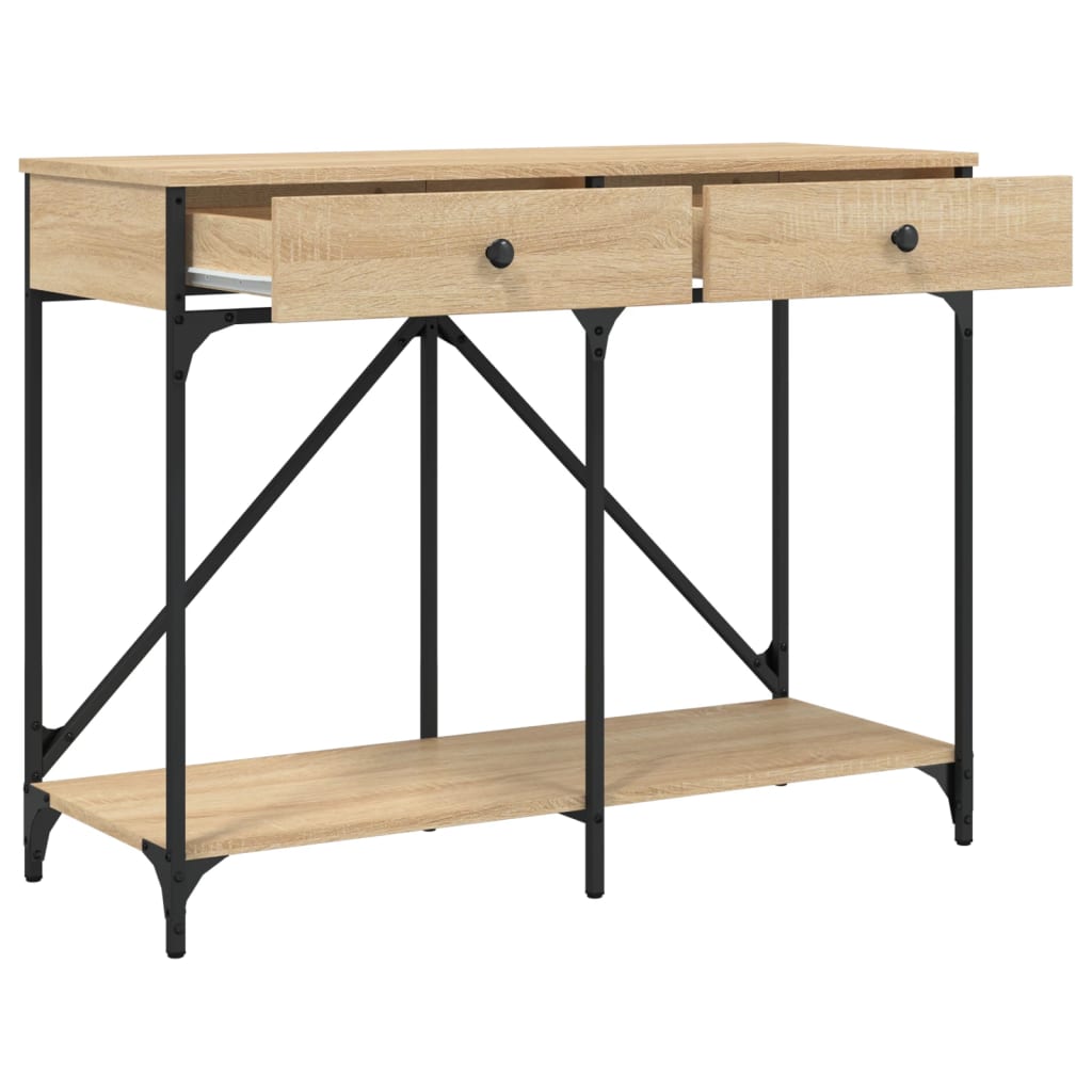 vidaXL Mesa consola madera de ingeniería roble Sonoma 100x39x78,5 cm