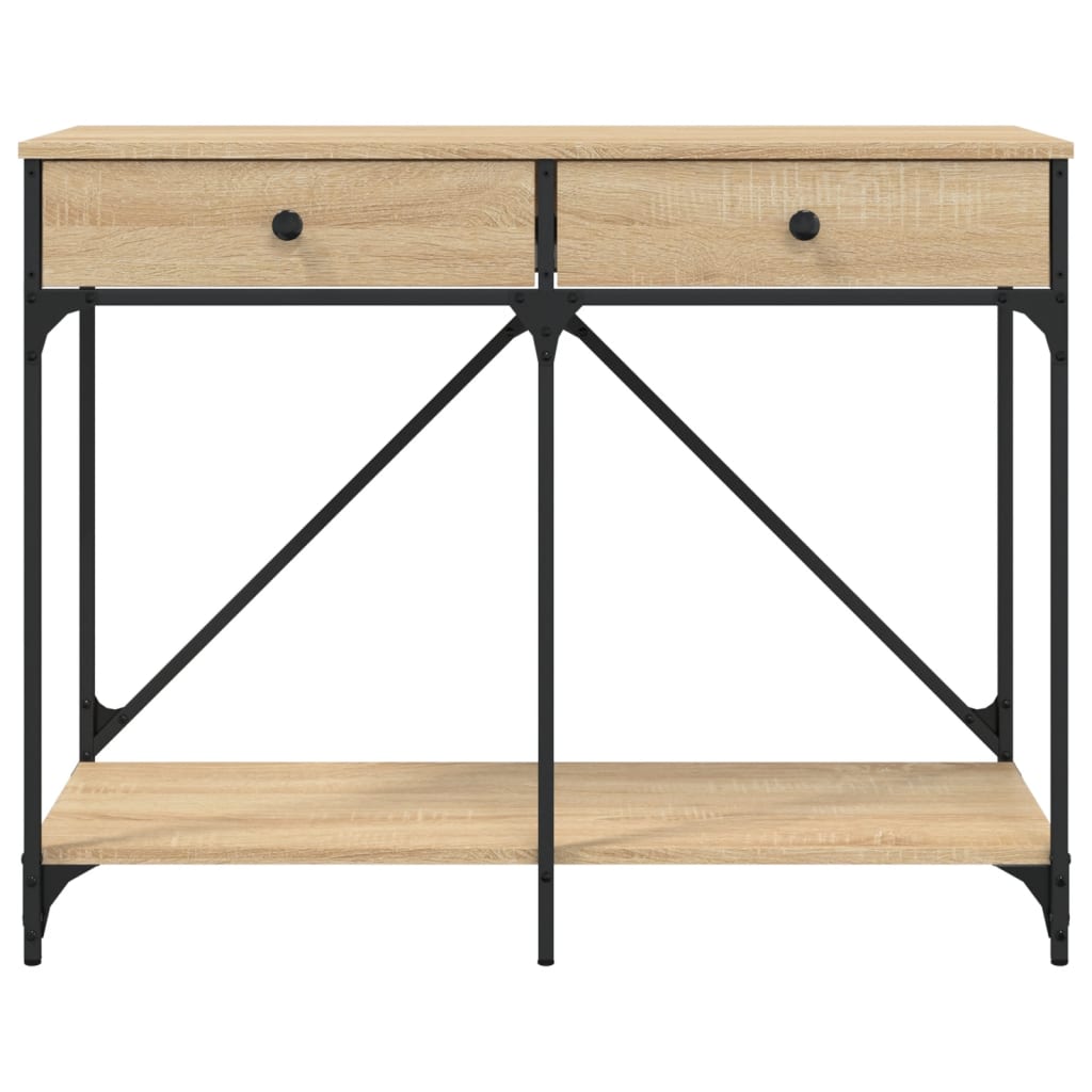 vidaXL Mesa consola madera de ingeniería roble Sonoma 100x39x78,5 cm