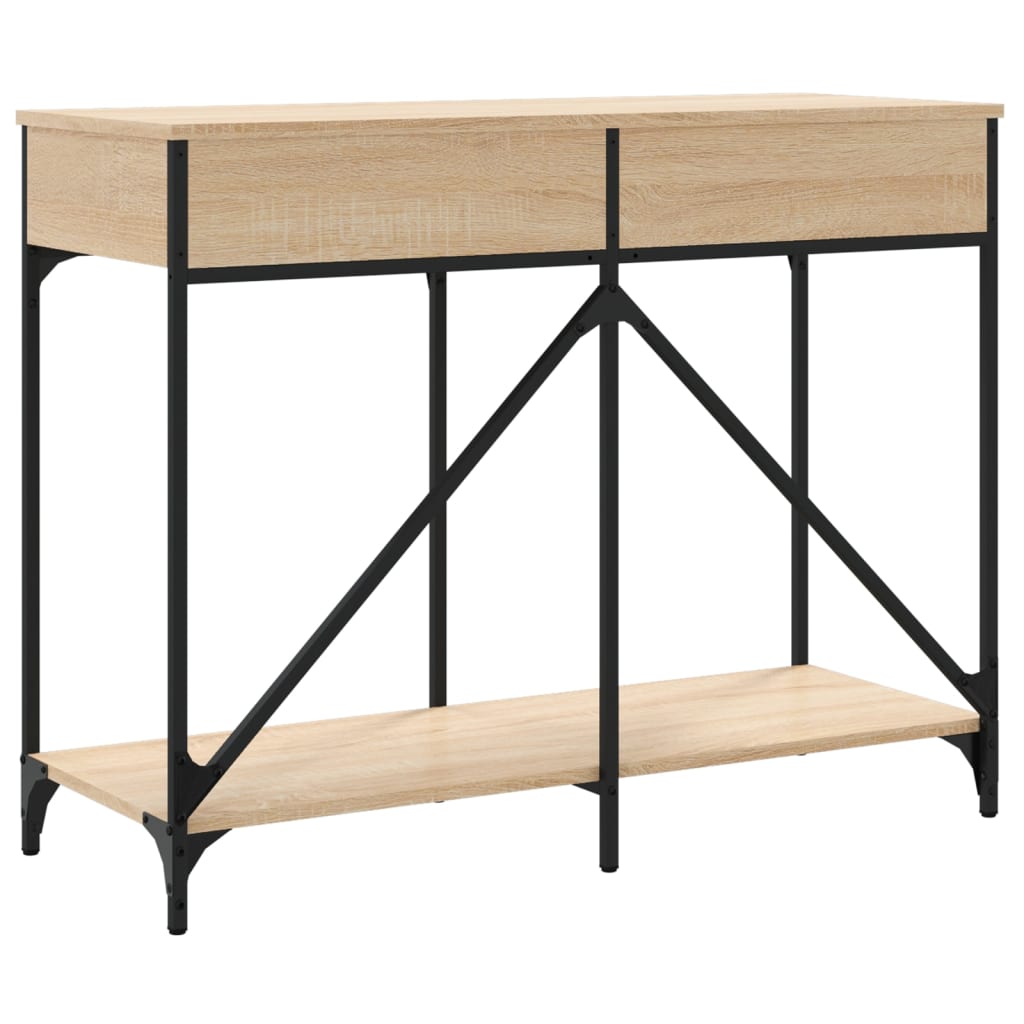 vidaXL Mesa consola madera de ingeniería roble Sonoma 100x39x78,5 cm