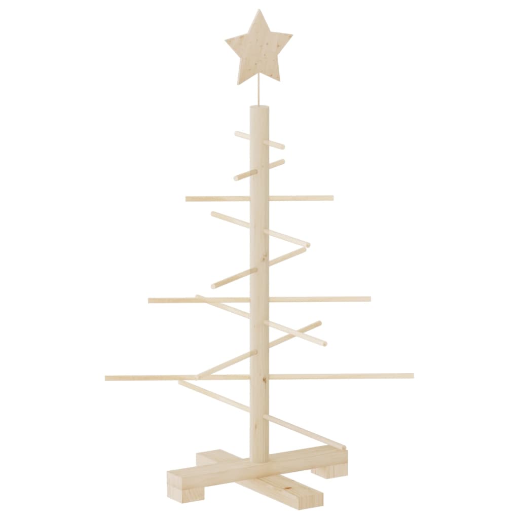 vidaXL Árbol de Navidad de madera de adorno madera maciza pino 75 cm