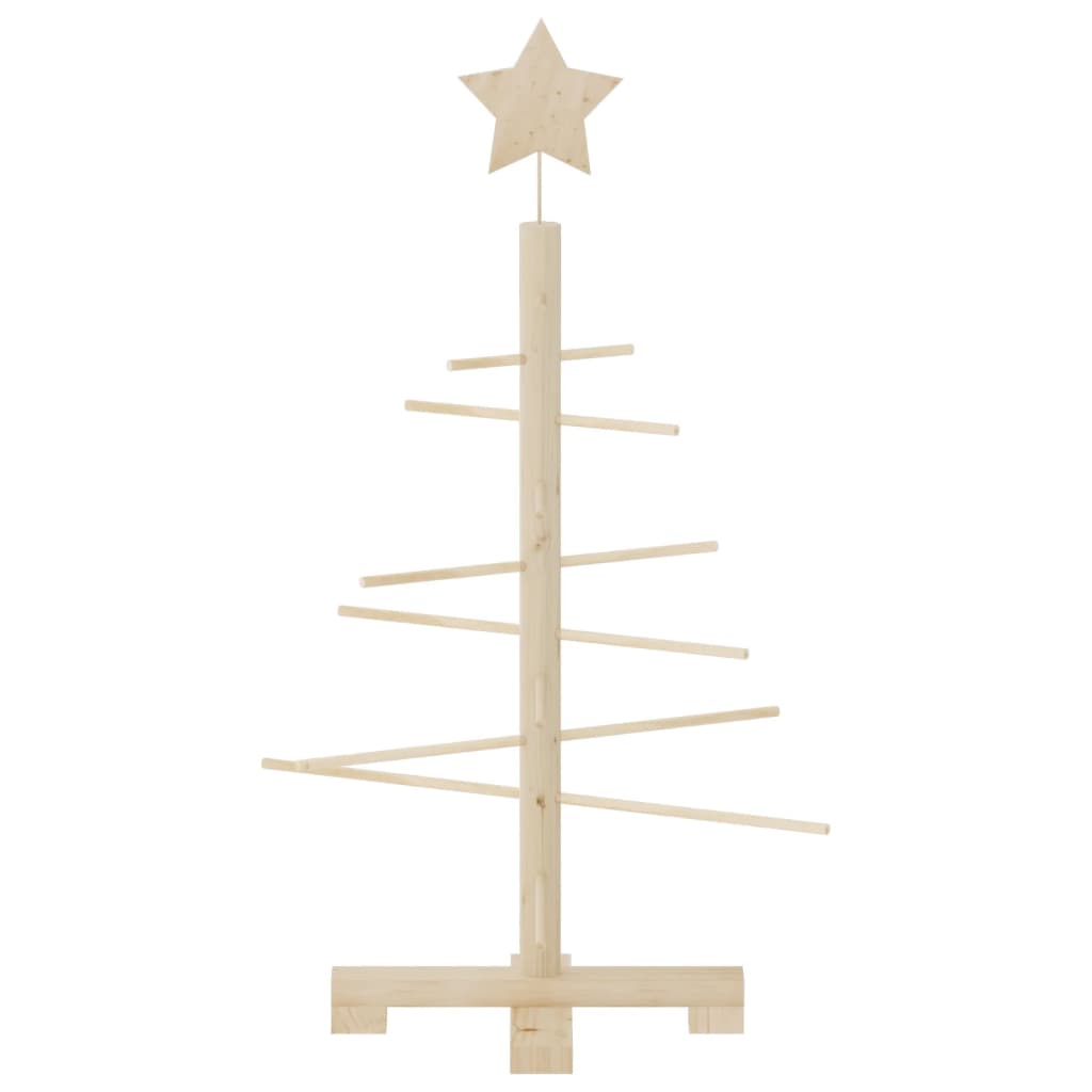 vidaXL Árbol de Navidad de madera de adorno madera maciza pino 75 cm