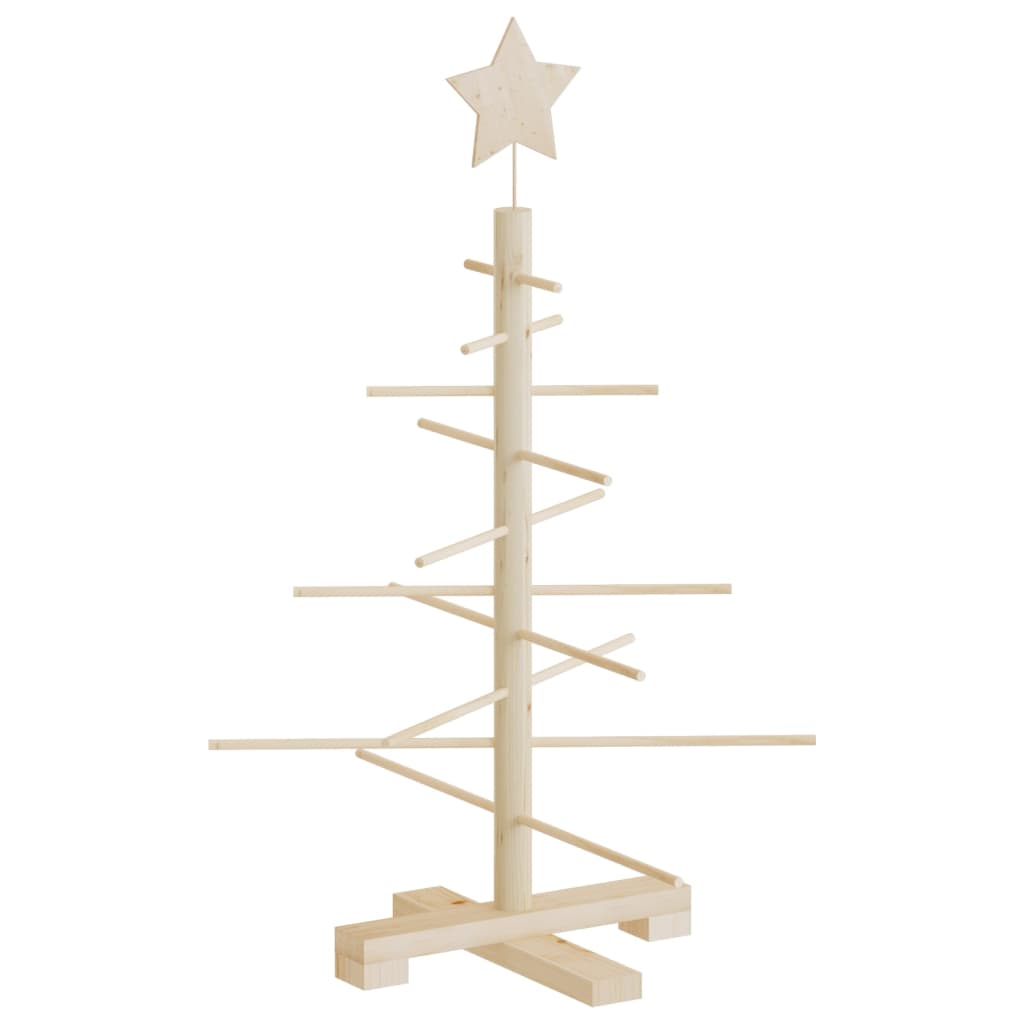 vidaXL Árbol de Navidad de madera de adorno madera maciza pino 75 cm