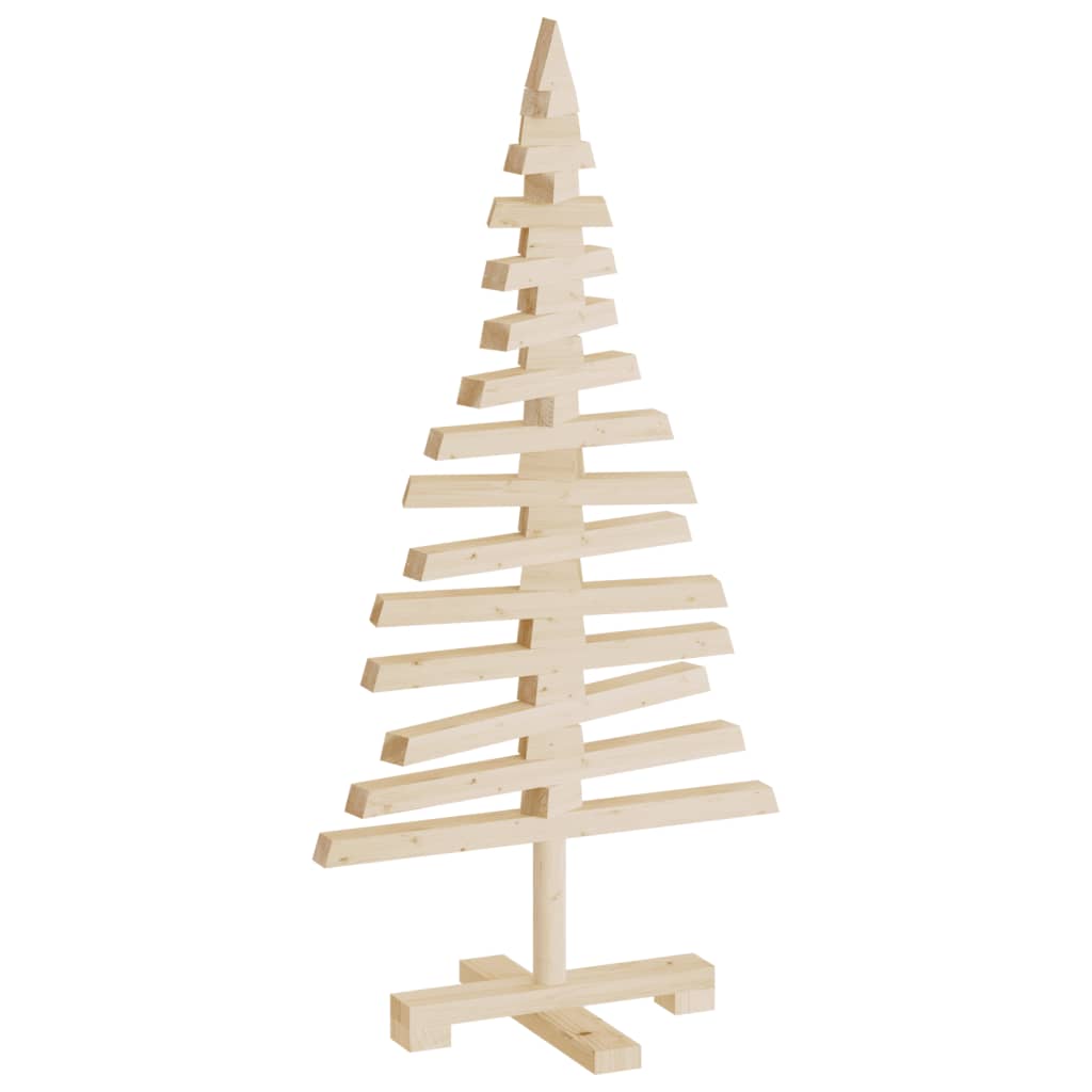 vidaXL Árbol de Navidad de madera de adorno madera maciza pino 90 cm