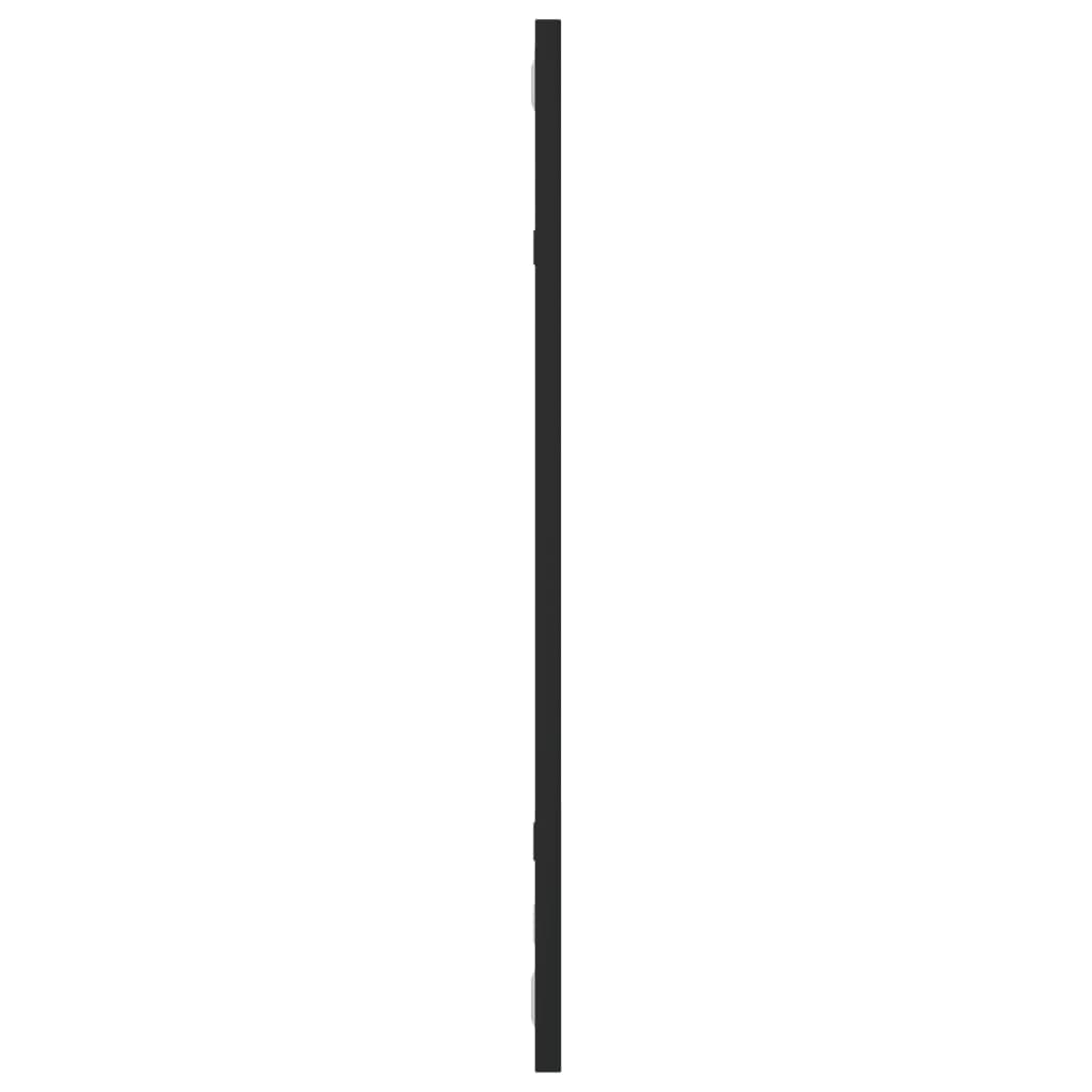 vidaXL Espejo de pared rectangular de hierro negro 30x60 cm