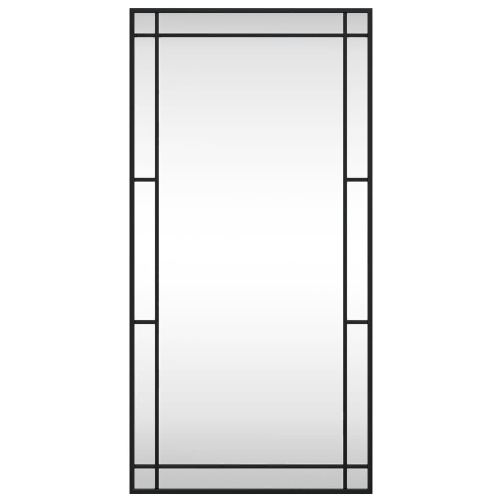 vidaXL Espejo de pared rectangular de hierro negro 50x100 cm