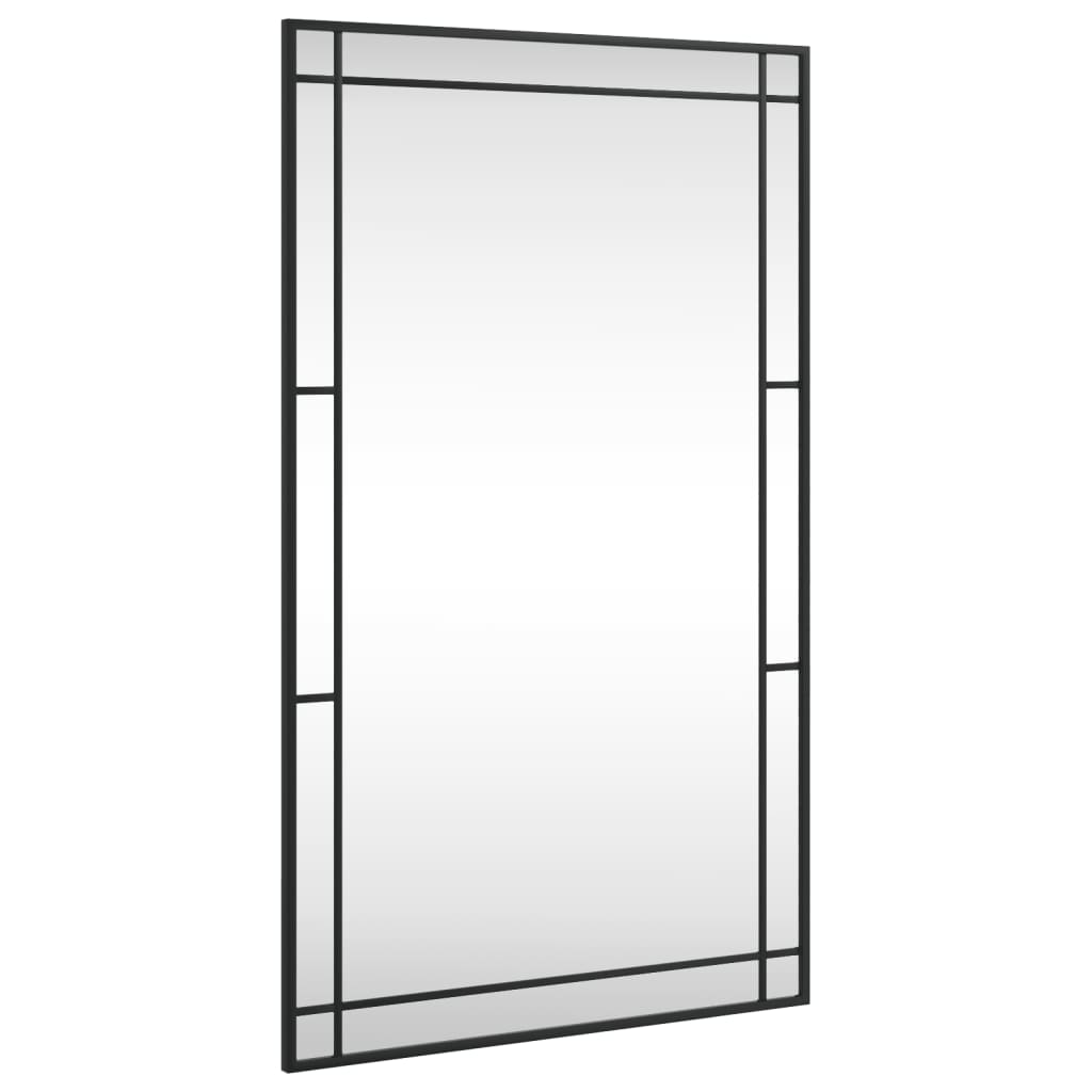 vidaXL Espejo de pared rectangular de hierro negro 60x100 cm