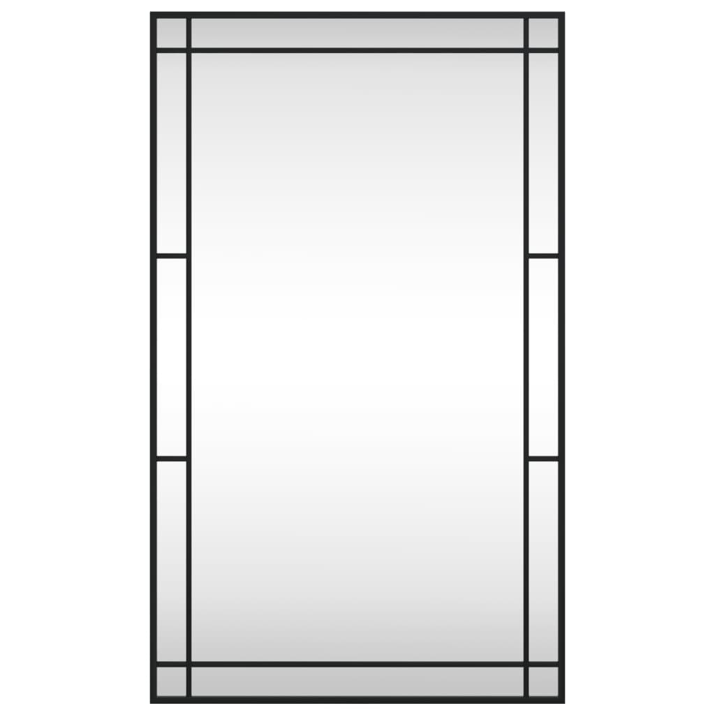 vidaXL Espejo de pared rectangular de hierro negro 60x100 cm