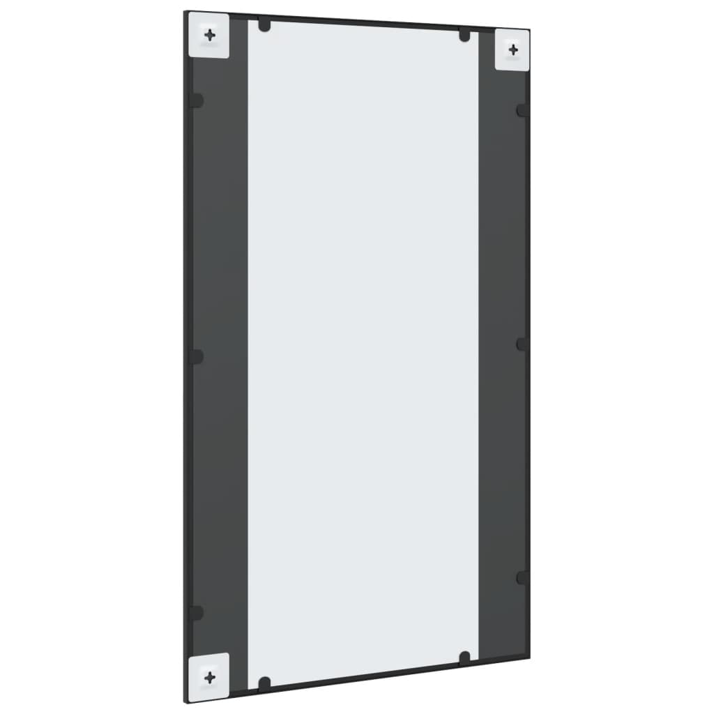 vidaXL Espejo de pared rectangular de hierro negro 60x100 cm