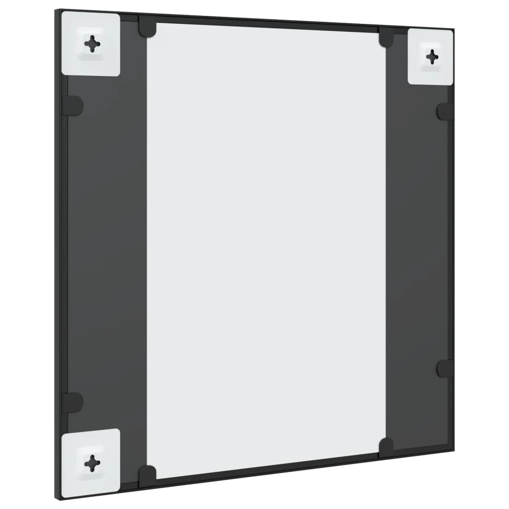 vidaXL Espejo de pared cuadrado de hierro negro 50x50 cm