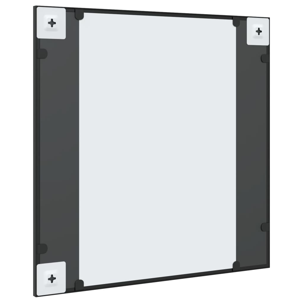 vidaXL Espejo de pared cuadrado de hierro negro 60x60 cm